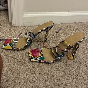 Ego multi color strappy heels